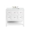 James Martin Vanities Breckenridge 36in Single Vanity, Bright White w/ 3 CM Ethereal Noctis Top 330-V36-BW-3ENC - alternate 1